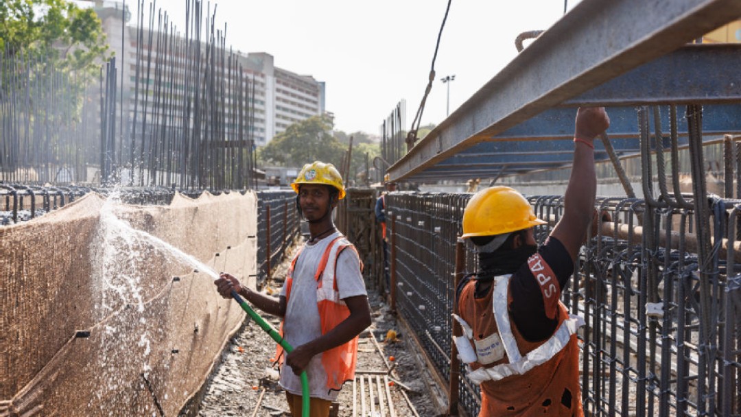 Baustelle für eine Metrolinie