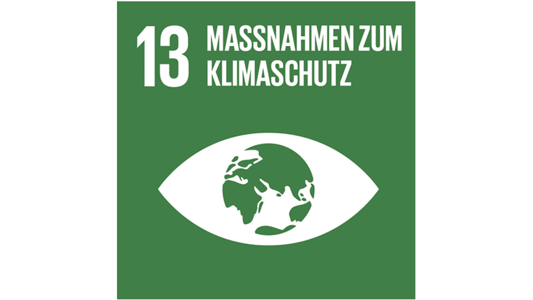 Das Logo des 13. nachhaltigen Ziels der Vereinten Nationen: Maßnahmen zum Klimaschutz