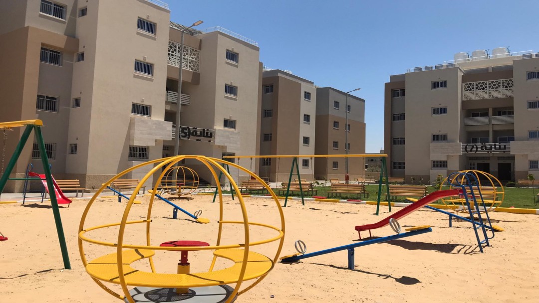 Ein Gebäudekomplex in Deir el Balah