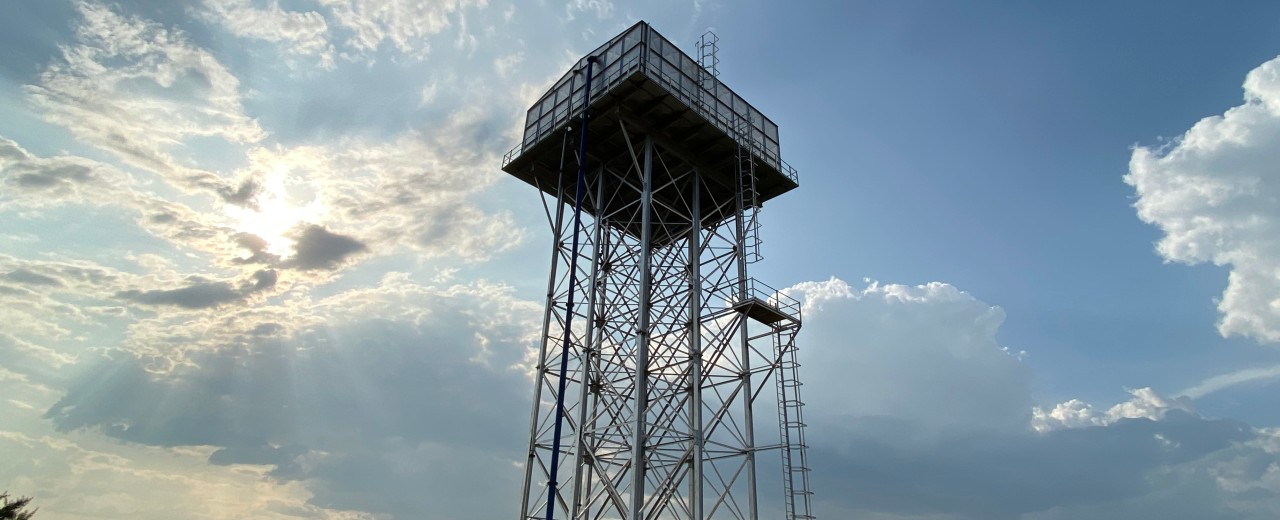 Elevated tanks for storing water in rural areas