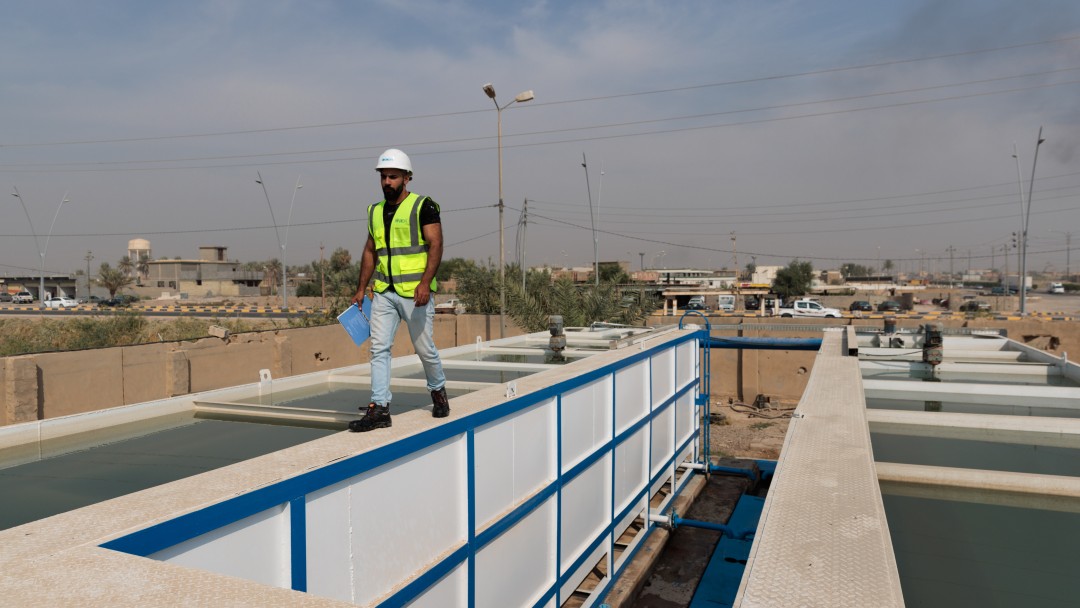 a man at a pumping station