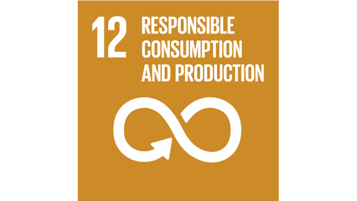 A graphic of United Nation's twelvth Sustainable Development goal: Responsible consumption and production