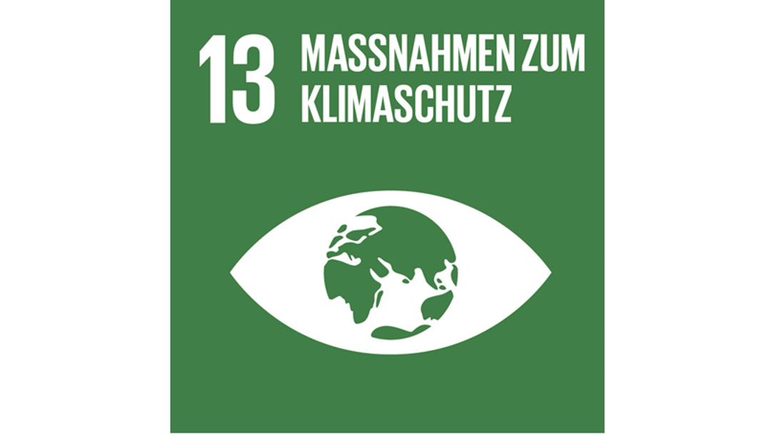 Das Logo des 13. nachhaltigen Ziels der Vereinten Nationen: Maßnahmen zum Klimaschutz