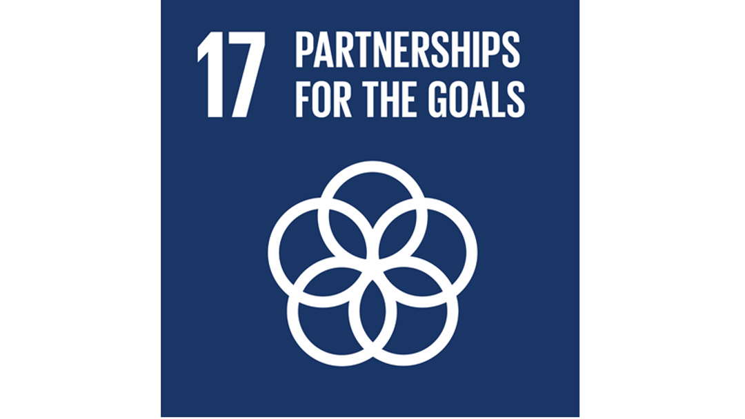 A graphic of United Nation's seventeenth Sustainable Development goal: Partnerships for the Goals