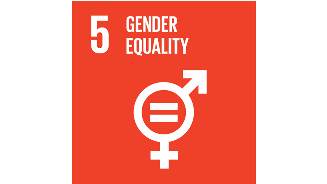 A graphic of United Nation's fifth Sustainable Development goal: Gender Equality