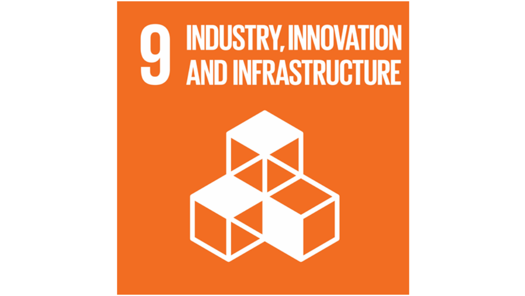 A graphic of United Nation's ninth Sustainable Development goal: Industry innovation and infrastructure