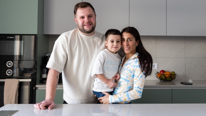 Familie in der Küche