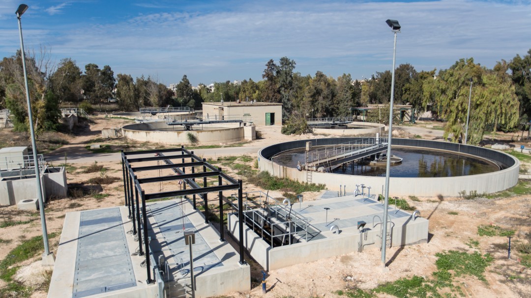 Wastewater treatment plant in Irbid, Jordan. 