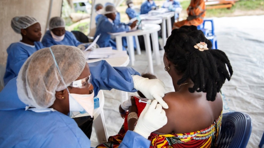 Vaccination center in the Congo