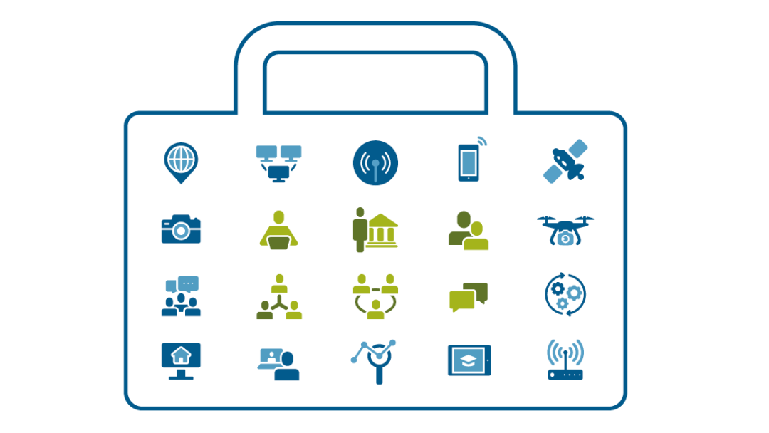 Symbolic suitcase with RMMV fact sheet icons